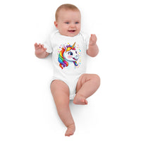 Baby-Body aus Bio-Baumwolle mit Einhorn-Motiv