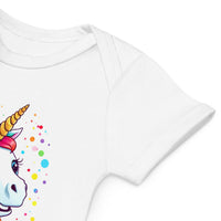 Baby-Body aus Bio-Baumwolle mit Einhorn-Motiv