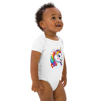 Unicorn Organic Cotton Baby Bodysuit