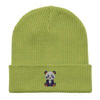 Bonnet Panda en coton biologique