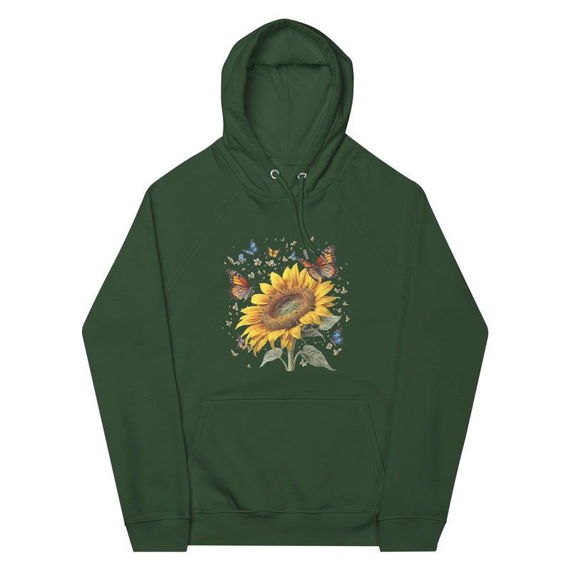 Hoodie aus Bio-Baumwolle mit Schmetterlings- und Blumenmotiv