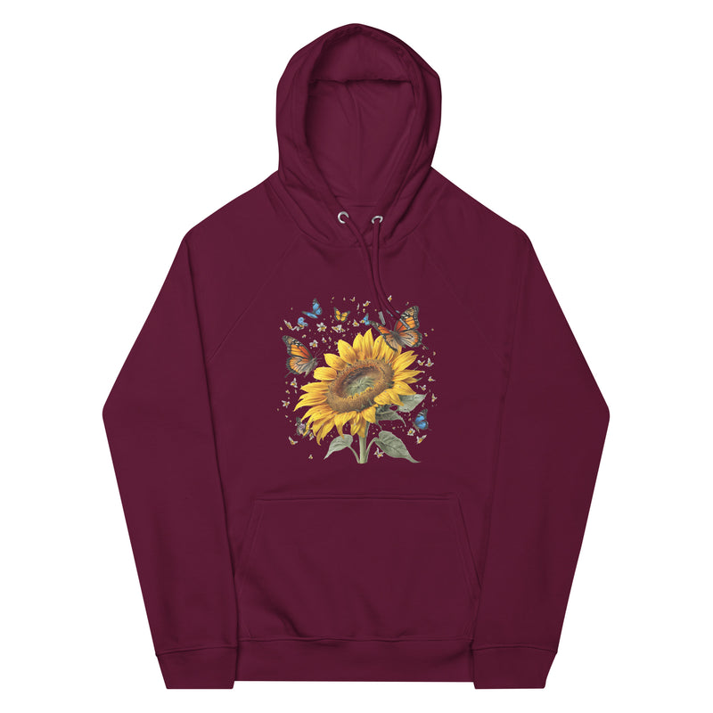 Hoodie aus Bio-Baumwolle mit Schmetterlings- und Blumenmotiv