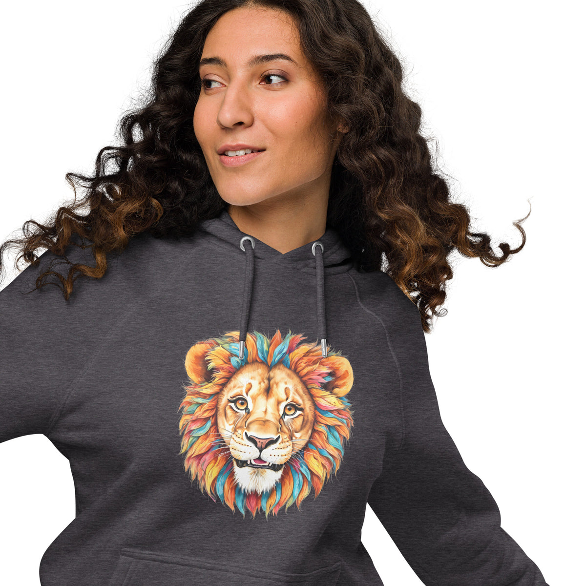 Sweat à capuche en coton biologique Blue Lion