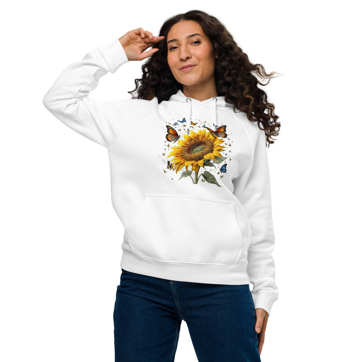 Butterfly Flower Organic Cotton Hoodie