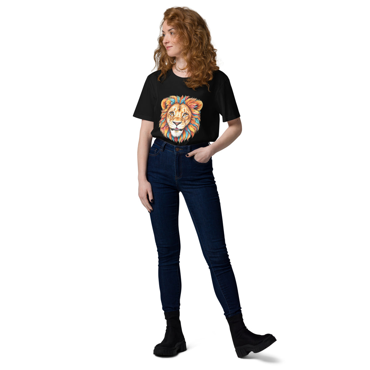 T-shirt régulier en coton biologique Blue Lion