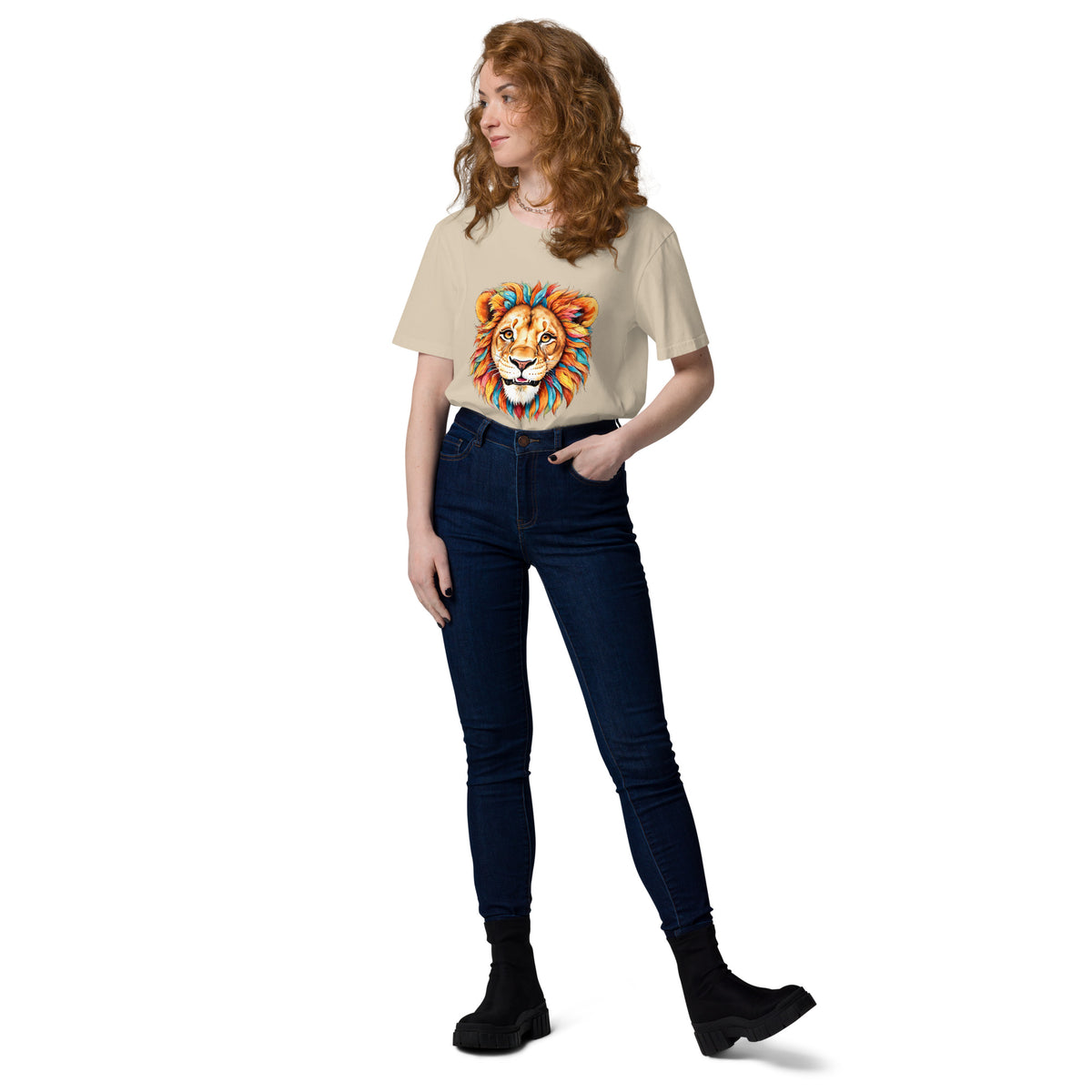 T-shirt régulier en coton biologique Blue Lion