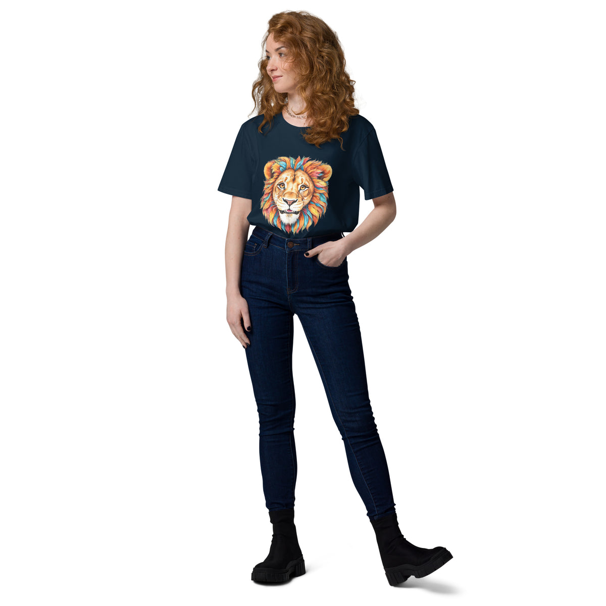 T-shirt régulier en coton biologique Blue Lion