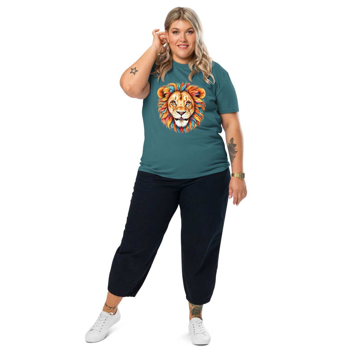 T-shirt régulier en coton biologique Blue Lion