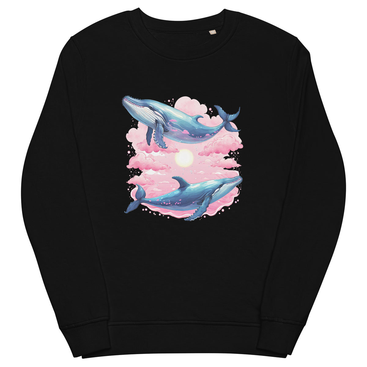 Sweatshirt aus Bio-Baumwolle mit Wal-Motiv