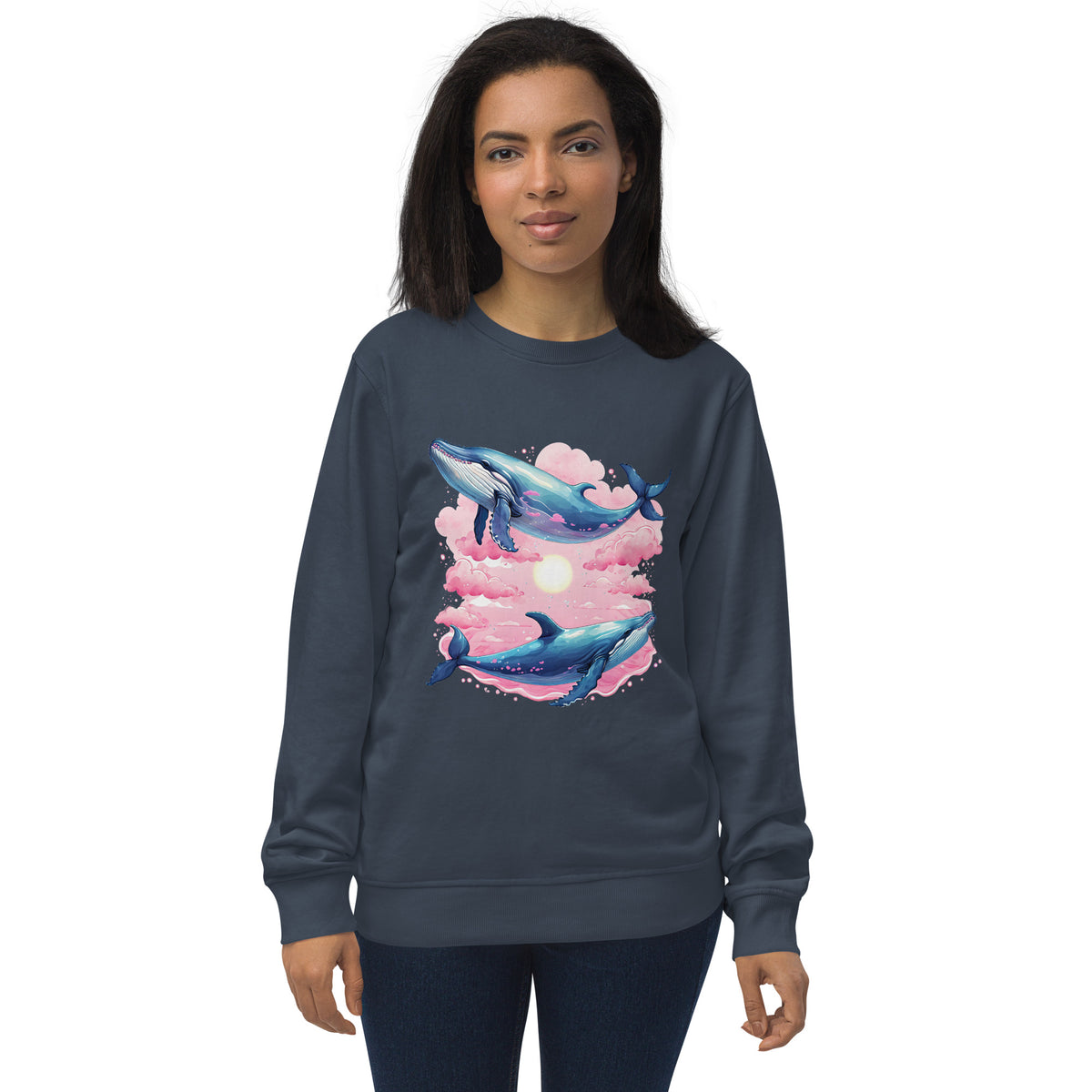 Whale Couple Organic Cotton Sweatshirt