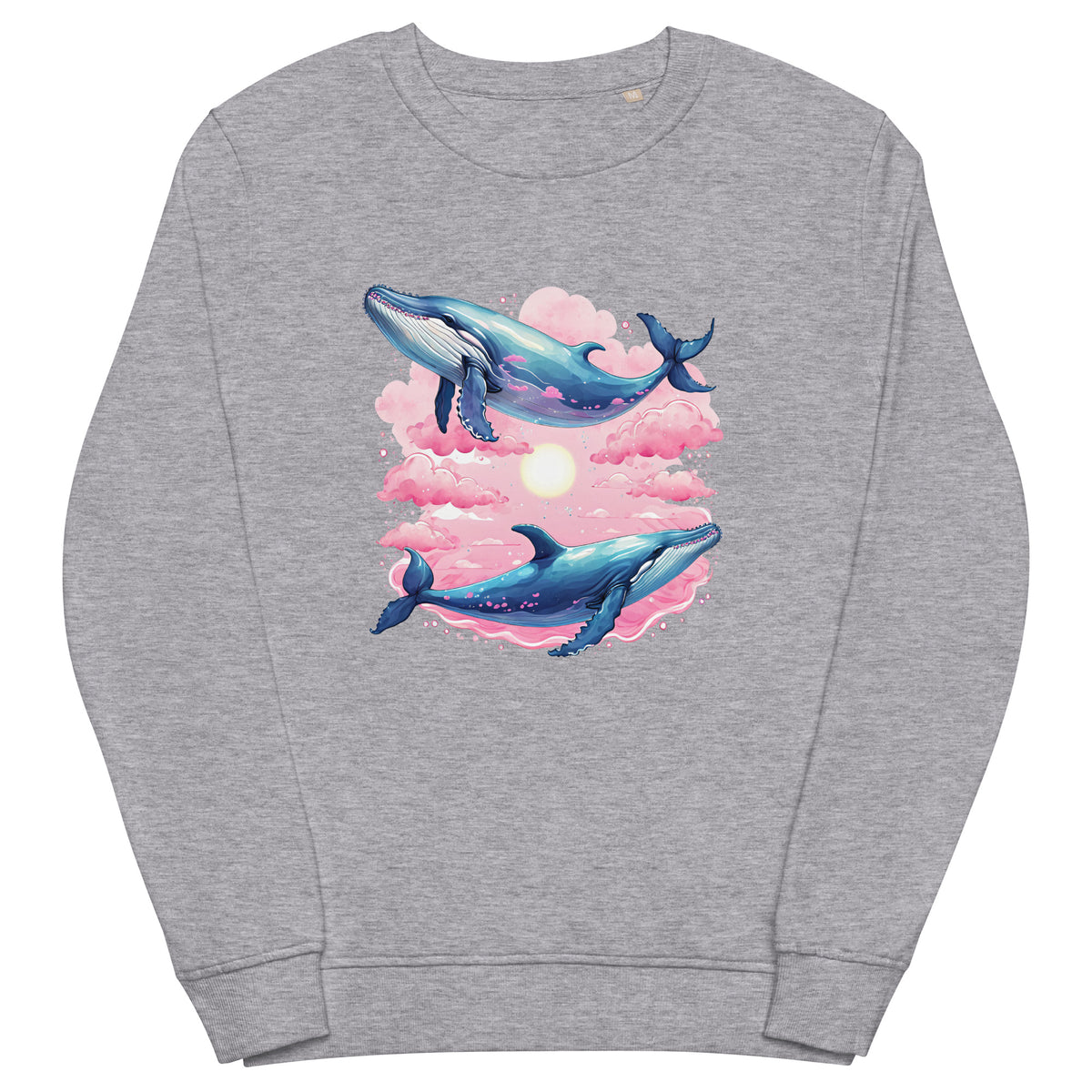 Whale Couple Organic Cotton Sweatshirt