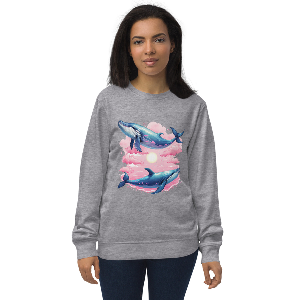 Whale Couple Organic Cotton Sweatshirt