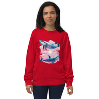 Sweatshirt aus Bio-Baumwolle mit Wal-Motiv