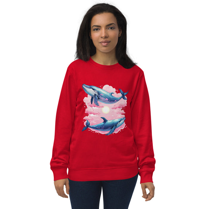 Sweatshirt aus Bio-Baumwolle mit Wal-Motiv