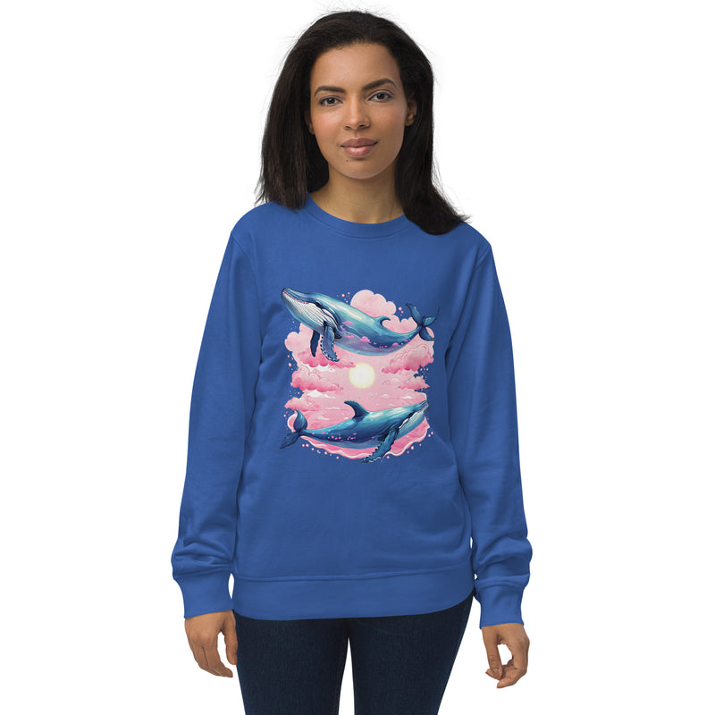 Sweatshirt aus Bio-Baumwolle mit Wal-Motiv